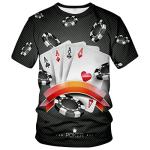 3D Poker Chips and Cards Men's T-Shirt