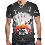 3D Poker Chips and Cards Men's T-Shirt