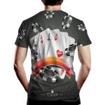 3D Poker Chips and Cards Men's T-Shirt