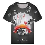 3D Poker Chips and Cards Men's T-Shirt