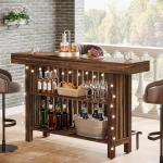 Tribesigns 63-Inch Rustic 2-Tier Bar Table