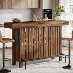 Tribesigns 63-Inch Rustic 2-Tier Bar Table