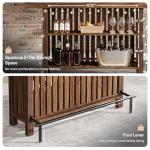Tribesigns 63-Inch Rustic 2-Tier Bar Table