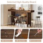 Tribesigns 63-Inch Rustic 2-Tier Bar Table