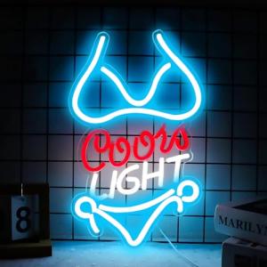 Neon Bikini Light Sign for Man Cave Decor