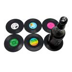 Vinyl Record Coasters for Drinks - Set of 6