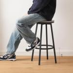 Set of 2 Swivel Bar Stools with Footrest