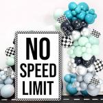 Funny No Speed Limit Metal Sign for Man Cave