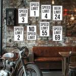 Funny No Speed Limit Metal Sign for Man Cave