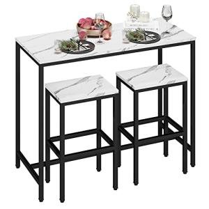 Modern 3-Piece Bar Table Set with Stools