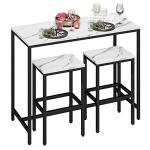 Modern 3-Piece Bar Table Set with Stools