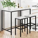 Modern 3-Piece Bar Table Set with Stools
