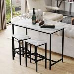 Modern 3-Piece Bar Table Set with Stools