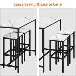 Modern 3-Piece Bar Table Set with Stools