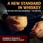 Charred Wooden Bourbon Drinking Glasses - 2 Pack