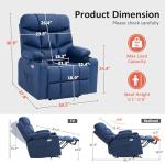 MCombo Power Lift Recliner Chair - Navy Blue