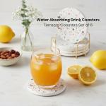 Terrazzo Drink Absorbent Coasters with Holder – Set of 6