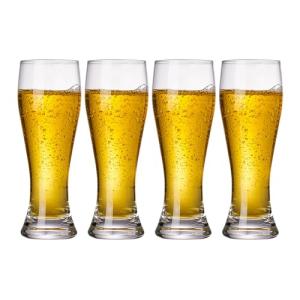 XIJIXI Blown Art Pilsner Beer Glasses - 4 Pack