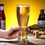 XIJIXI Blown Art Pilsner Beer Glasses - 4 Pack