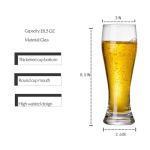 XIJIXI Blown Art Pilsner Beer Glasses - 4 Pack