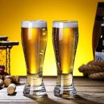 XIJIXI Blown Art Pilsner Beer Glasses - 4 Pack