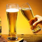 XIJIXI Blown Art Pilsner Beer Glasses - 4 Pack