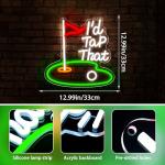 Golf Neon Wall Sign for Man Cave Decor
