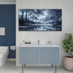 Black and White Forest Landscape Canvas Art