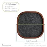 Set of 6 Squircles Wooden Drink Coasters