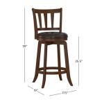 Hillsdale Swivel Counter Stool in Cherry Finish