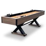 Rustic 9-Ft Shuffleboard Table with Accessories