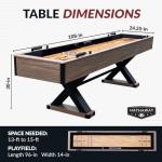 Rustic 9-Ft Shuffleboard Table with Accessories