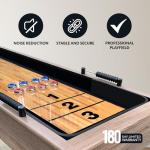 Rustic 9-Ft Shuffleboard Table with Accessories