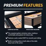 Rustic 9-Ft Shuffleboard Table with Accessories