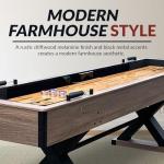 Rustic 9-Ft Shuffleboard Table with Accessories