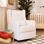 Arlo 270° Swivel Rocker Recliner Chair – Ivory