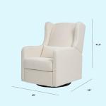 Arlo 270° Swivel Rocker Recliner Chair – Ivory