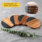 Slate Acacia Wood Coasters Set of 4