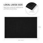 Black Rubber Dish Drying Mat - 18" x 12