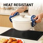 Black Rubber Dish Drying Mat - 18" x 12