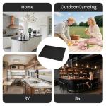 Black Rubber Dish Drying Mat - 18" x 12