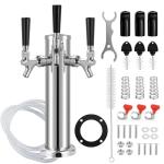 Stainless Steel Beer Tower with Self-Closing Tap