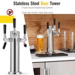 Stainless Steel Beer Tower with Self-Closing Tap