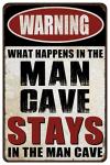 Funny Metal Garage Sign for Man Cave Decor