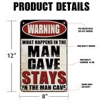 Funny Metal Garage Sign for Man Cave Decor