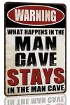 Funny Metal Garage Sign for Man Cave Decor