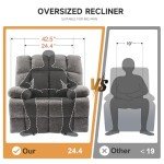 Oversized Rocker Recliner Chair for Big Guys