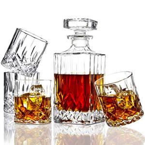 Italian Crystal Whiskey Decanter & Glasses Set