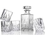 Italian Crystal Whiskey Decanter & Glasses Set