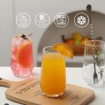 Set of 6 Tall Crystal Drinking Glasses